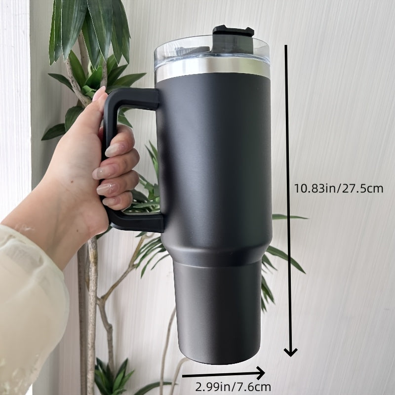 16pack USA Warehouse 40oz Powder Coated Travel Mug With Handle For Laser Engraving 40oz Color Powder Coated Tumblers With Handles 40oz Double-wall Insulated Water Bottle Suitable For Going Out To Carry Sports 40oz Powder Coated Travel Tumbler