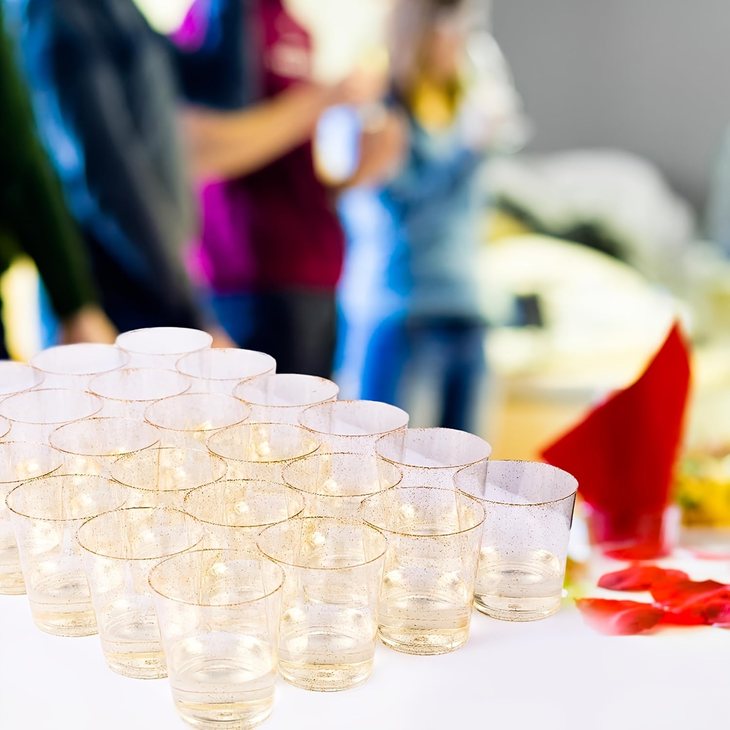 400pcs Clear Plastic Cups, 10oz Plastic Cups, Disposable Plastic Cups, Party Cups, Disposable Wedding Cups, for Afternoon Tea, Party, Wedding.