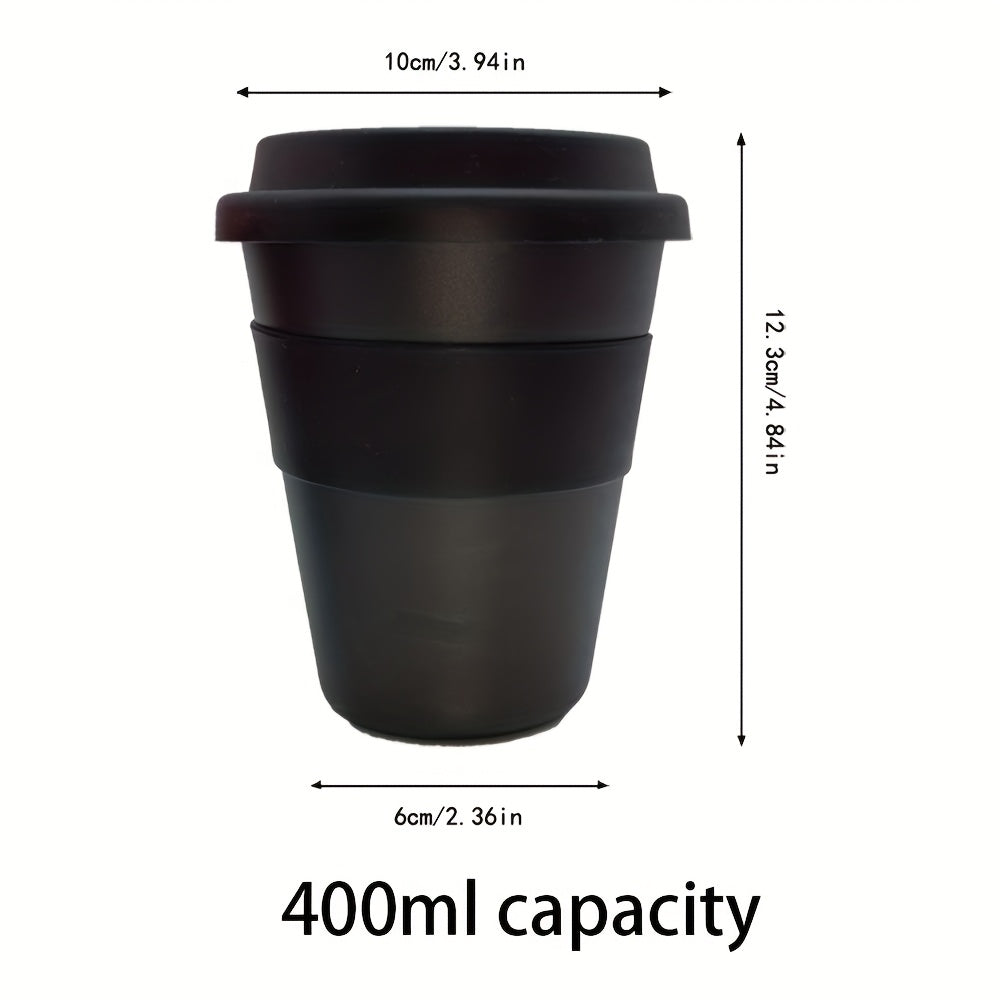 5pcs\u002F6pcs And 12pcs Sets Of 13.53-ounce (approximately 400 Grams) Travel Cups With Lids, Non Slip And Insulated Double-layer Mugs, BPA Free - Can Be Used In Microwave Ovens And Dishwashers, Reusable Plastic Travel Coffee Cups