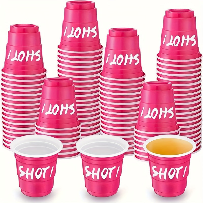 10\u002F40\u002F60pcs Party Decorations Hot Pink Party Cups, 2oz, Single Serving, Cute Mini, PPSU Plastic, for Mother'S Day, Birthday, Party, Picnic Supplies
