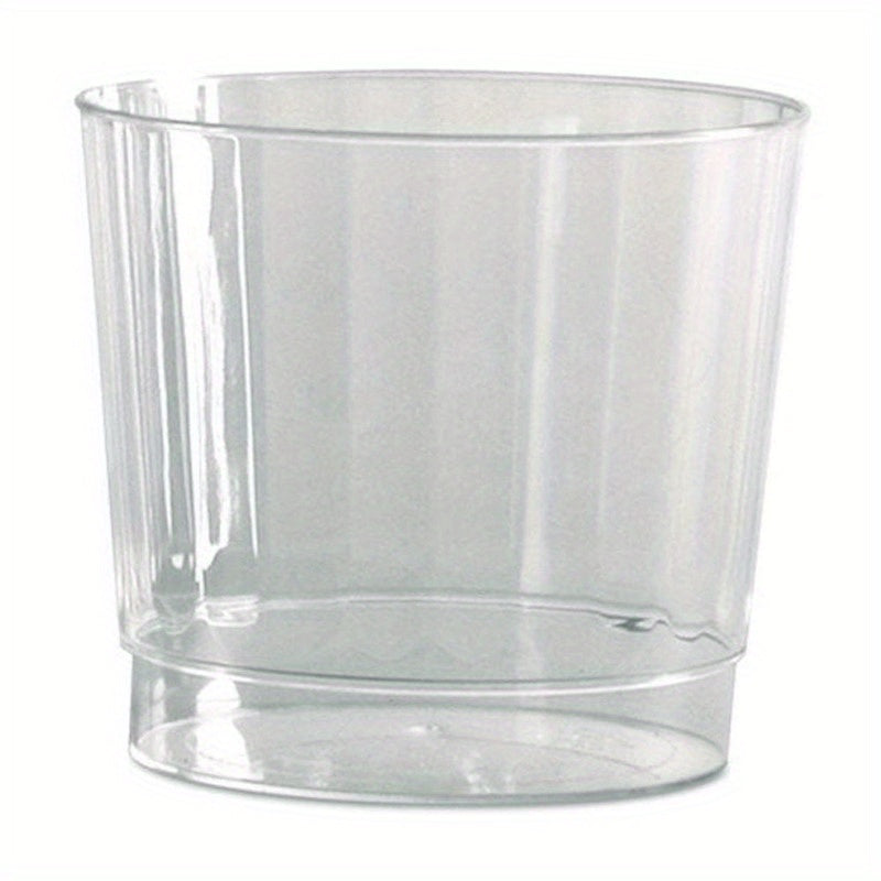 Drinking setClassic Crystal Plastic Tumblers 9oz Clear Fluted Rocks Squat 20 Pack 12 Packs CartonDrinking set