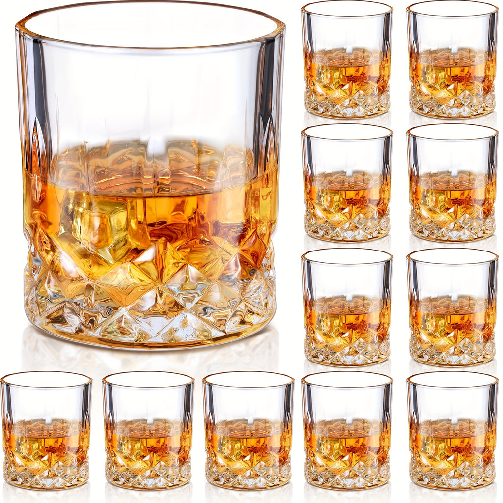 12pcs Old Fashioned Whiskey Glasses Bourbon Glass Cocktail Glasses Rocks Glasses For Whiskey Bourbon Liquor And Cocktail Drinks Gift For Men Women Home Bar