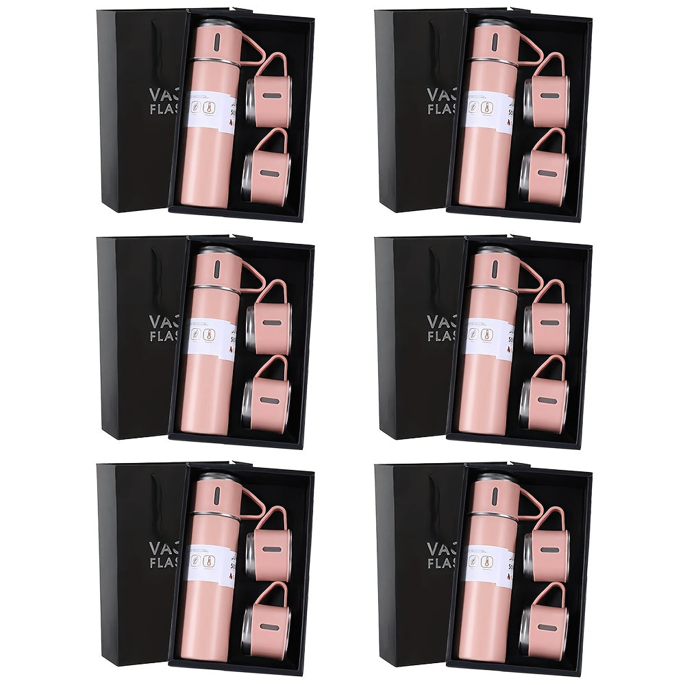 500ml, 17 Oz, 3-in-1 Stainless Steel Vacuum Cup - Double-layer Insulation, Ultra Portable, Multifunctional Design, Comes With 2 Lids, Sturdy And Durable, Suitable For Travel, Home, Office, School, And Unique Birthday Gifts