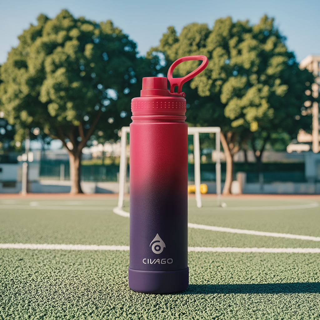 22oz Insulated Water Bottle with Straw Lids (Straw And Spout Lid), Wide Mouth Stainless Steel Tumbler Cup with Handle, Sweat-Free Leak Proof Vacuum Cup Flask, for Sports Hiking Travel Coffee Mug, Durable Metal Canteen BPA Free, 1pc