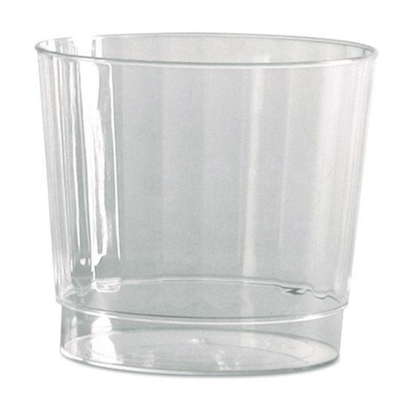 Drinking setClassic Crystal Plastic Tumblers 9oz Clear Fluted Rocks Squat 20 Pack 12 Packs CartonDrinking set