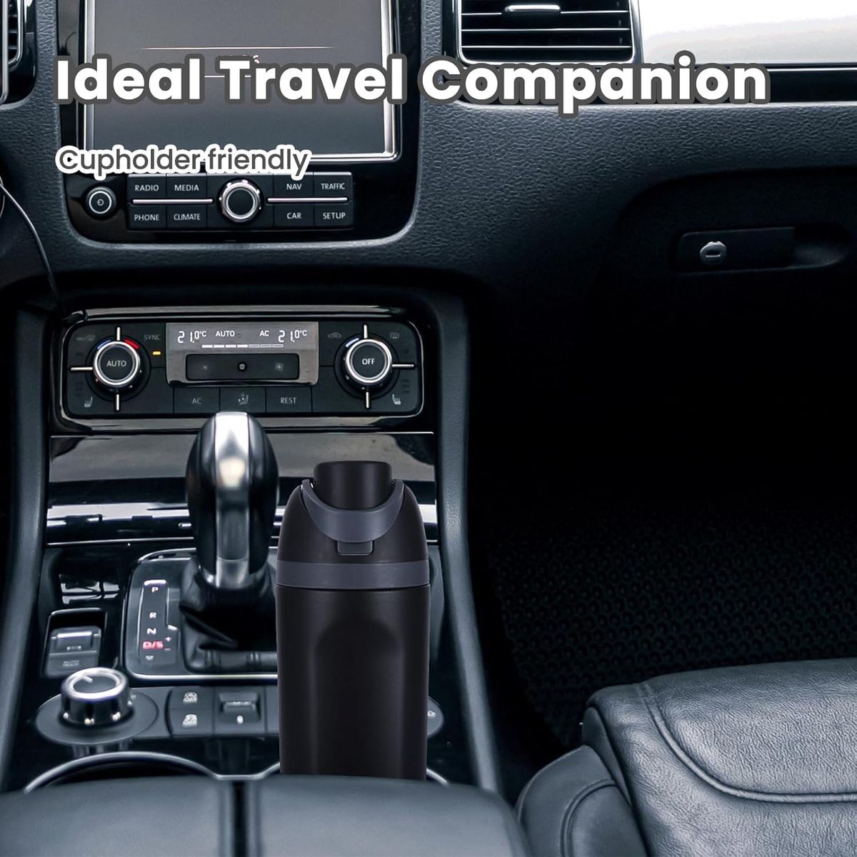 24oz Insulated Stainless Steel Water Bottle with Straw for Sports and Travel, BPA-Free Sports Water Bottle (dark black), Gym Essentials, Daily Hydration, Modern Water Bottle, Stylish Hydration, Highquality Steel, Leakproof Bottle, Reusable Bottle