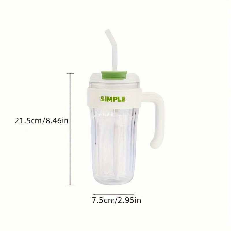 5pcs 30.4oz mixed color plastic water cup, double mouth large capacity portable drink cup, handle car cup, outdoor travel sports water bottle with straw, holiday gift