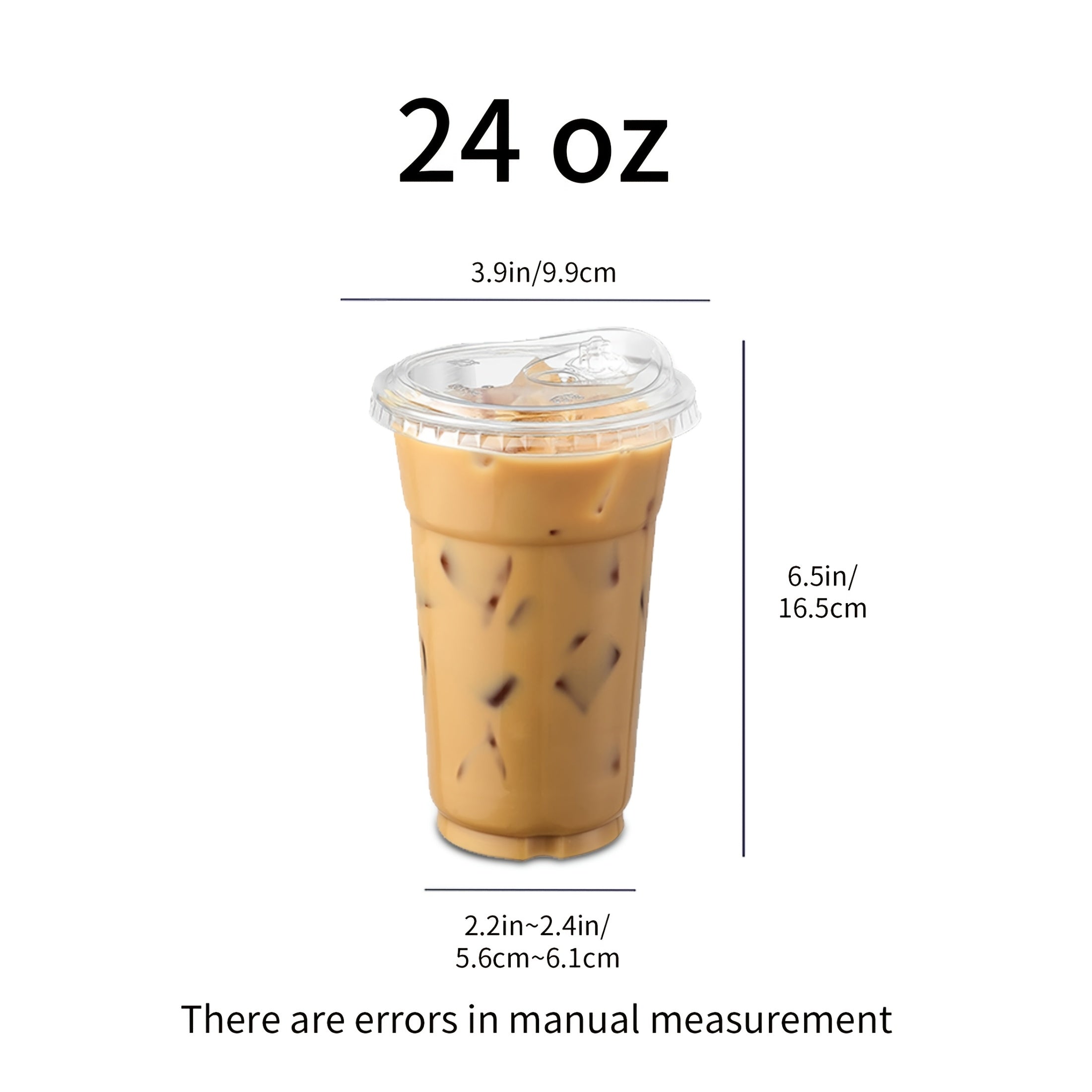 100 Pack- 16oz Plastic Cups with Lids And Straws, Disposable Clear Plastic Cups with Lids for Iced Coffee, Smoothie, Milkshake And Cold Drinks,Suitable for Halloween and Christmas