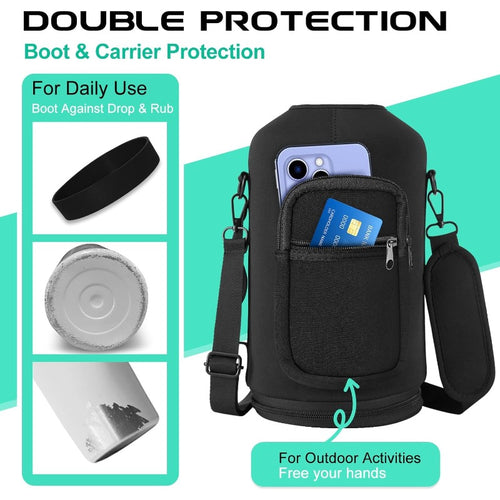 128-Ounce Insulated Water Bottles Featuring a Strap, a 1-Gallon Large Water Jug Equipped with a Straw And Spout Lid, a Stainless Steel Water Bottle That Is Leak-Proof, Keeping Drinks Cold for 48 Hours And Hot for 24 Hours, Along with a Metal Water F