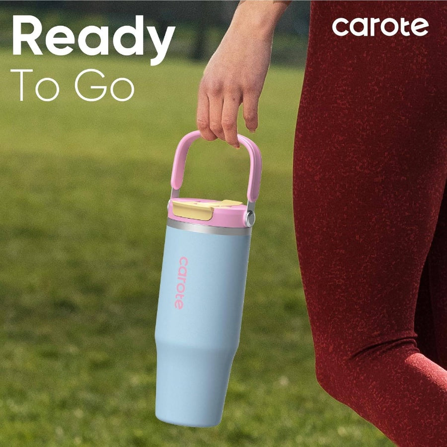 3 - Pack Insulated Stainless Steel Bottles with Upgraded Leakproof Tech, Car Holder Fit Scratch - Resistant, 323240 oz Travel Straw Tumblers Set HomeCarOutdoor Macaron