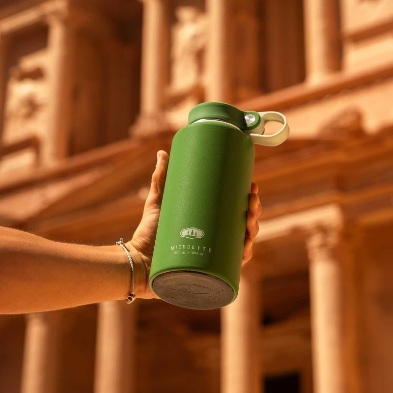 Microlite 1000 Twist Vacuum Insulated Stainl Steel Water Bottle Double Wall Thermal Flask Jade 32 Ounces