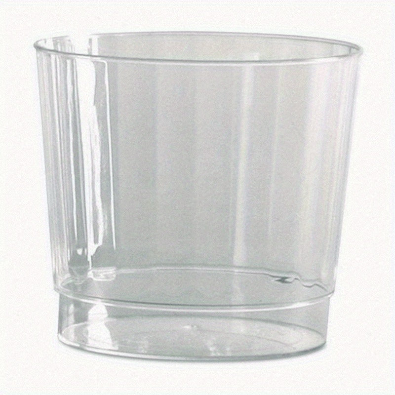 Drinking setClassic Crystal Plastic Tumblers 9oz Clear Fluted Rocks Squat 20 Pack 12 Packs CartonDrinking set