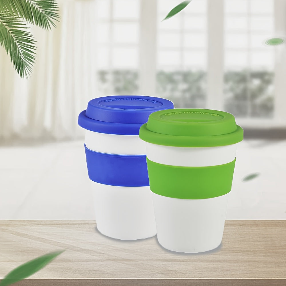 5pcs\u002F6pcs And 12pcs Sets Of 13.53-ounce (approximately 400 Grams) Travel Cups With Lids, Non Slip And Insulated Double-layer Mugs, BPA Free - Can Be Used In Microwave Ovens And Dishwashers, Reusable Plastic Travel Coffee Cups
