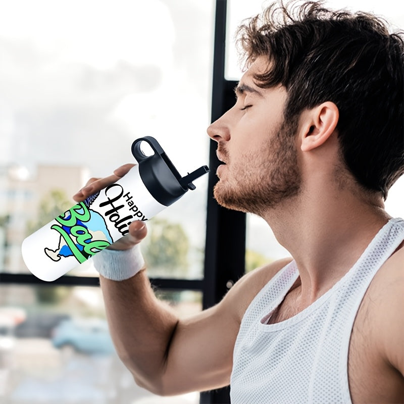 25pcs 20oz Sublimation Blank Double Wall Insulated Sports Water Flask Bottle with Flip Top Lid