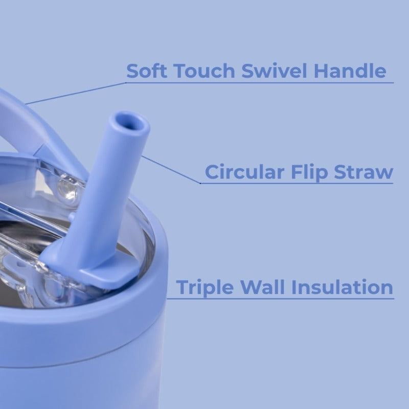 40oz Stainless Steel Vacuum Insulated Tumbler with Straw - Leakproof Vacuum Cup Water Bottle, Ergonomic Grip & Non-Slip Base, Dishwasher Safe, Light Blue for Gym, Travel, Outdoor Activities - Reusable Insulated Bottle for Hot\u002FCold Drinks