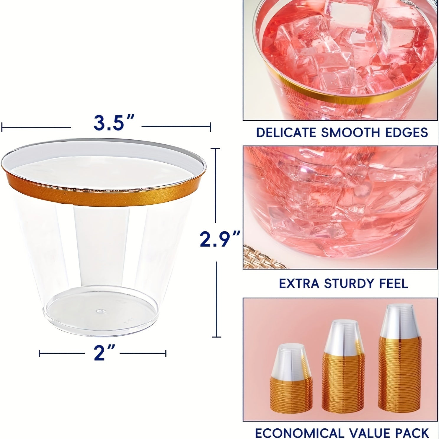 400pcs Clear Plastic Cups, 10oz Plastic Cups, Disposable Plastic Cups, Party Cups, Disposable Wedding Cups, for Afternoon Tea, Party, Wedding.