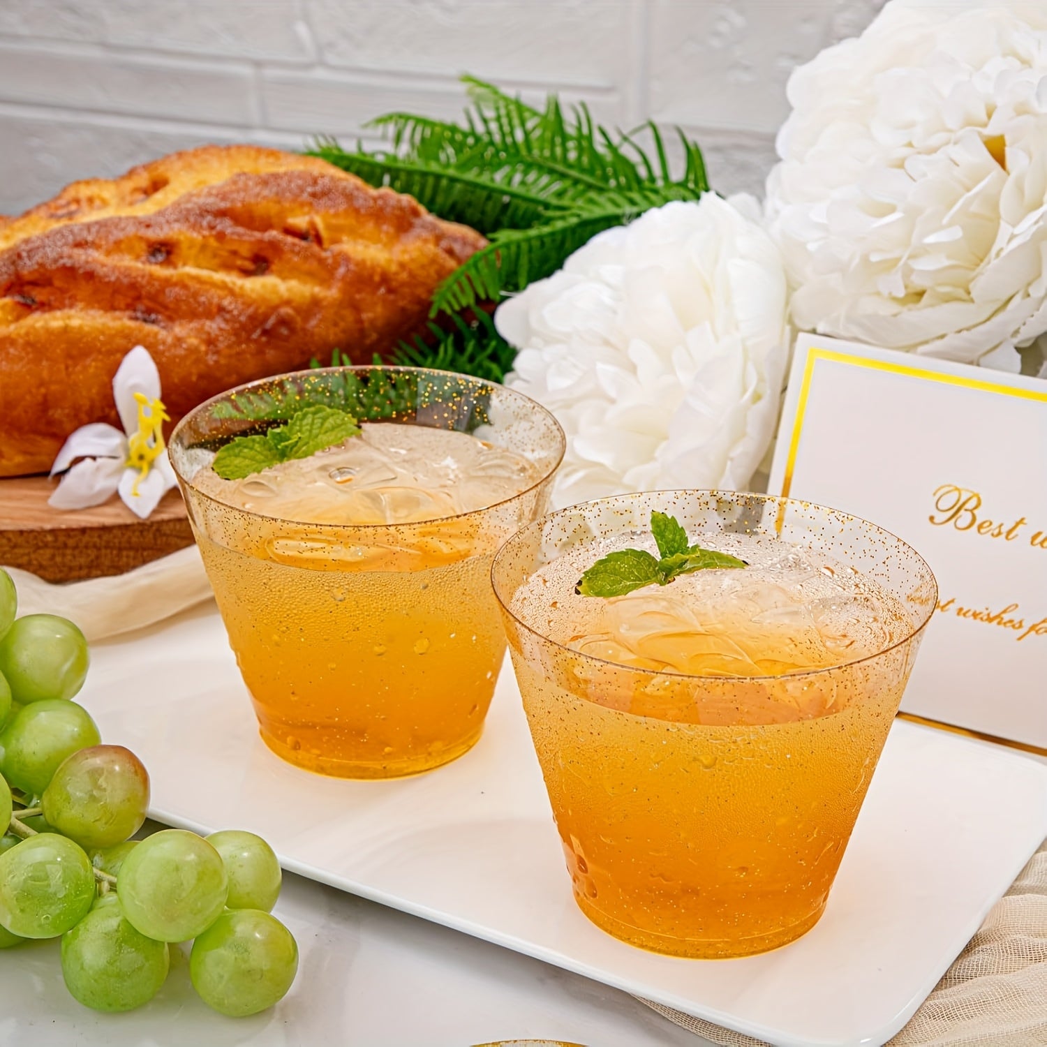 400pcs Clear Plastic Cups, 10oz Plastic Cups, Disposable Plastic Cups, Party Cups, Disposable Wedding Cups, for Afternoon Tea, Party, Wedding.