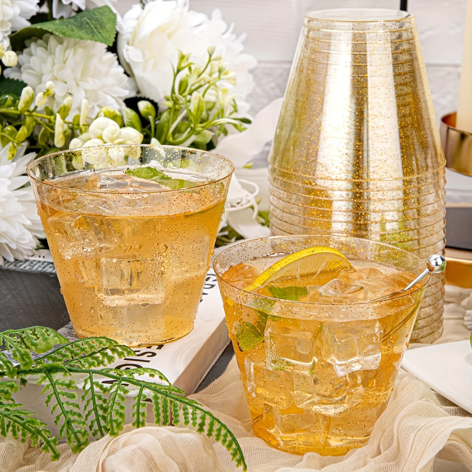 400pcs Clear Plastic Cups, 10oz Plastic Cups, Disposable Plastic Cups, Party Cups, Disposable Wedding Cups, for Afternoon Tea, Party, Wedding.