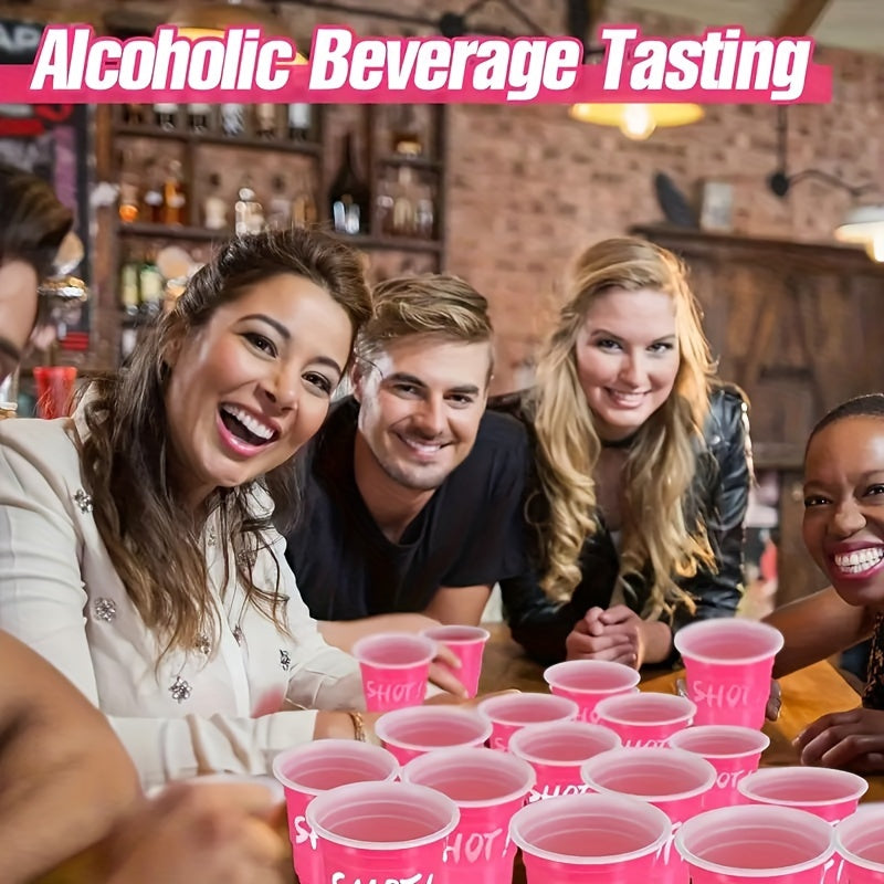 10\u002F40\u002F60pcs Party Decorations Hot Pink Party Cups, 2oz, Single Serving, Cute Mini, PPSU Plastic, for Mother'S Day, Birthday, Party, Picnic Supplies