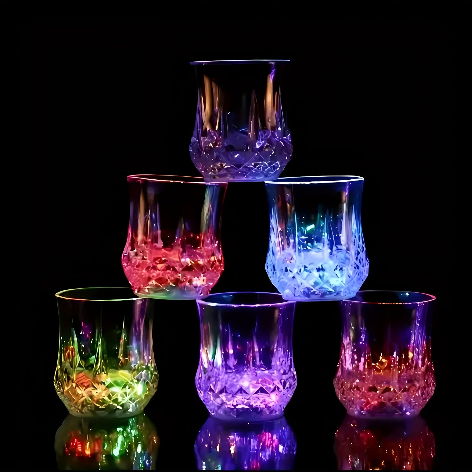 6 Light Up Cups, Glow In The Dark Party Supplies, Colored LED Light Up Beer Mugs, Suitable For Parties, Birthdays, Christmas, Disco, Valentine'S Day