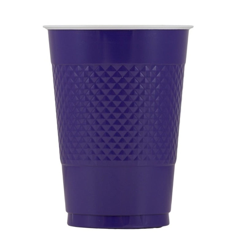 JAM Plastic Party Cups 16oz Violet Dark Purple 20 Pack, Event Essentials, Disposable Drinkware, Vibrant Design, Festive Tableware, Durable Plastic, Reusable Alternative, Bulk Drinkware, Plastic Tumblers