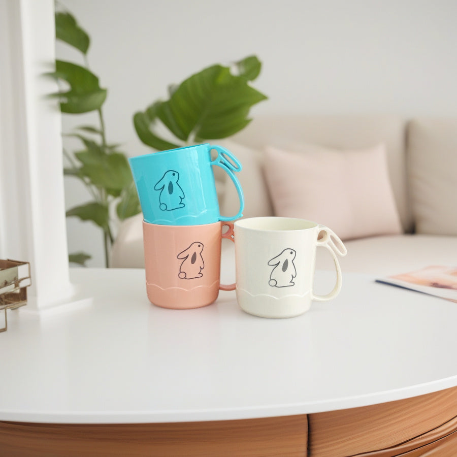 Plastic Tumbler Cups Mini Cute Animal Plastic Tumbler Cups - Small Portable Drinkware - Adorable Miniature Mug Cups for Home Use