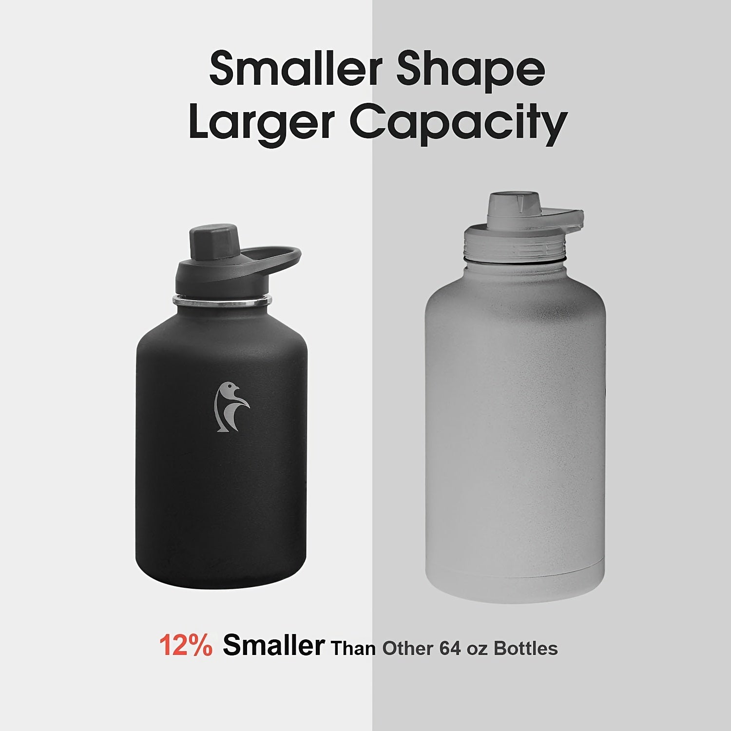 64\u002F128 Oz Water Bottle Insulated With PU Leather Sleeve, Half Gallon Water Bottle Color Contrast With Straw Lids, Stainless Steel Metal Large Water Jug, Keep Cold 48h Hot 24h, Black\u002FPurple