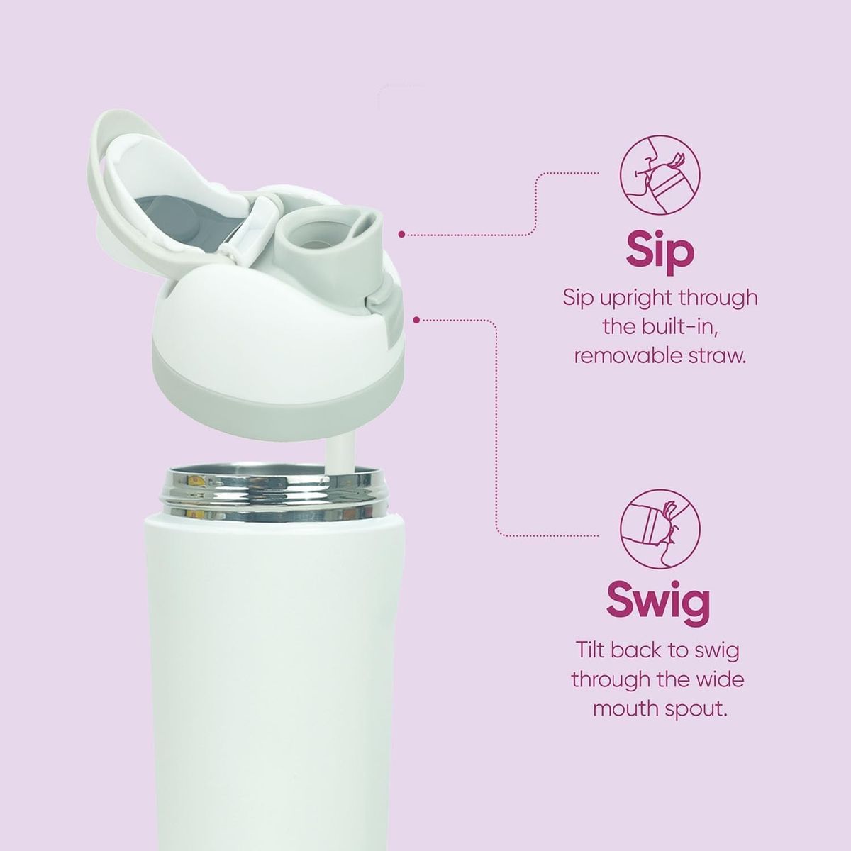 24oz Insulated Stainless Steel Water Bottle with Straw for Sports and Travel, BPA-Free Sports Water Bottle (dark black), Gym Essentials, Daily Hydration, Modern Water Bottle, Stylish Hydration, Highquality Steel, Leakproof Bottle, Reusable Bottle